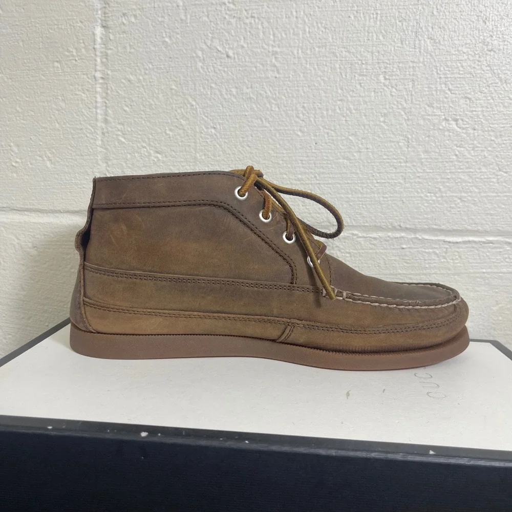 Sperry Top-Sider STS14556‎ Chukka Ankle Boots Brown Leather Lace up Men's 9.5 US
